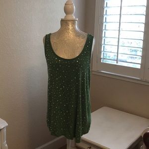 Inc green tank with sequins.